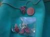 Set argint, marcasite, pietre semipretioase- cercei,inel,colier