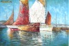 Tablou 90x60cm ulei/panza " Spre largul marii "