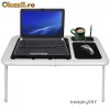 MASUTA COOLER LAPTOP PLIABILA CU MOUSE PAD SI SUPORT PAHAR