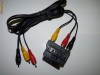 Cablu 3xRCA tata - modul SCART - 3xRCA mama + S-VIDEO (in/out)