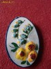 BROSA HANDMADE DIN IPSOS OVALA CU ALBASTRU (2)