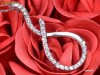 LANTIC CU PANDANTIV CRISTALE SWAROVSKI PLACAT CU AUR ALB