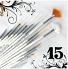 pensule gel uv, set 15 pensule gel uv, acryl, tipsuri  french, lapma UV, fimo,punctator decor unghii false nail art, pila electrica unghii