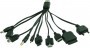 cablu alimentare [ USB A, tata ] -> [ 10 conectori ptr. telefoane mobile ] - 0,2  8071