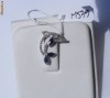 Pandant superb forma DELFIN din aur 14K cu SAFIRE si DIAMANTE
