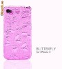 Husa , carcasa iPhone 4 Butterfly Pink