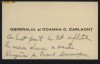 Carte de vizita cu condoleante din partea Fam. General Carlaont , adresate lui Camil Petrescu , scriitor si directorul Teatrului National
