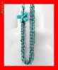 Lant Fantezie Bumbac Decoratiuni Pietre Turcoaz Floare LFAN-033