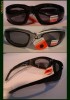 Ochelari soare polarizati motocicleta motociclist 100% protectie UV400 cu spuma (polarized foam padded motorcycle sunglasses)