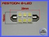 BEC AUTO LED FESTOON (SOFIT) 39mm 6-SMD CULOARE ALB XENON 6000K