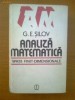 G.E.SILOV - ANALIZA MATEMATICA - SPATII FINIT-DIMENSIONALE