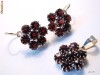 cercei aur Bohemian Garnet Set medalion si cercei