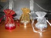 Marturie nunta/ botez. Sac/ saculet organza cu baza rotunda, cutie/ cutiuta carton.  Culori visiniu/ rosu, auriu/ galben, argintiu/ gri.