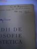 Studii de filosofie si estetica -TUDOR  VIANU 1939 -(carte cu dedicatia autorului)