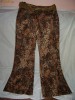 Pantaloni dama Y-London noi masura 38 blugi catifelati piele de tigru, deosebiti
