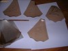 Ocazie! 7 geamuri CRISTAL vechi forma deosebita,pictate pentru dulapuri,vitrine,ceasuri...