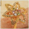Inel umplut cu aur 18 k si Morganite