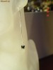 Cercei argint cu cristale swarovski fluture jet (negru)