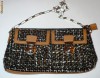 Geanta plic dama ESENTIEL, material: lana + piele, cu lant, buzunare, aproape noua, editie limitata -  MODEL PEPIT!!!!