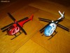 Machete elicoptere chopper police rosu alb politie metal geam de plastic