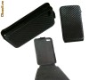 Husa iPhone 4 - 4S din Piele + Folie de Protectie Display + Supost Auto Telefon