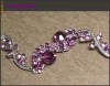 Bratara placata cu aur, cu cristale swarovski ametist - bijuterii mireasa