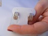 Cercei aur 14K, 4.7g, model HOOP ornati cu 28 BRILIANTE de 1/2 carate !!!
