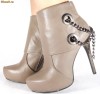 Botine dama/dame/femei kaki casual cu toc (cod DM402)