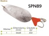 Lingurite oscilante Spn 89 Baracuda 20g