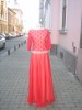 Rochie seara rosie de designer,noua,unicat