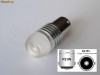 Bec LED auto P21W Power LED 3W 270 lumeni rosu cu lupa pt. Stop, frana, ceata