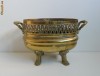 DOUA JARDINIERE DECORATIVE DIN ALAMA SI BRONZ - PENTRU GHIVECE MICI, DE INTERIOR