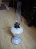 LAMPA DE PETROL ANTICA CU PICIOR DIN STICLA PICTAT MANUAL