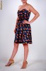 Rochie matase naturala imprimata,designer,corset