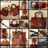 SET 2 in 1 GENTI de DAMA PIELE NATURALA MARO ROSCAT IMITATIE PIELE de CROCODIL GEANTA POSETA FEMEI