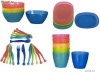 Set pahar+bol+farfurie intinsa pt copii! material plastic rezistent ,durabil,usoare:roz,albastru,lime,galben,portocaliu ,calitate suedeza!