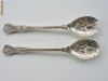 PERECHE DE TACAMURI PENTRU SERVIT SALATA - FALSTAFF, ANGLIA, METAL ALB ARGINTAT