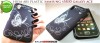 HUSA NEAGRA ABS HARD CASE MODEL GRAVAT FLUTURI SAMSUNG S5830 GALAXY ACE - TRANSPORT GRATUIT