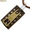 Pandantiv Barbatesc din Piele cu Decoratiuni Metalice si Lantisor Reglabil NFS-031