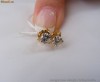 Cercei STUD aur 14K ornati cu 2 BRILIANTE de cate 1/4 carate !!!