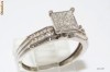 inel aur alb 14K cu diamant inel de logodna cu diamant