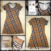 ROCHIE MINI DECOLTATA MANECA SCURTA  de firma BURBERRY fond MARO made in GREAT BRITAIN 100% BUMBAC ELASTICIZAT  model 2012 ROCHII BRAND