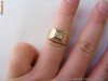 Inel barbati vintage aur 14K, 8.2g, montura solitaire cu BRILIANT de 0.50 carate !!