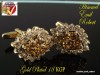 Butoni pentru mansete camasa Luxury, placati cu Aur G 18k,  Champagne Safir si topaze. No137
