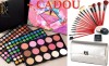 Trusa Machiaj 183 Culori Farduri Fard Blush Pudra Fraulein + 18 Pensule Par Natural + CADOU Baza Machiaj MAC