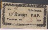 Romania - Timisoara Pflastergeld 10 kreuzer P.S.P. aprox. 1850