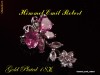 Brosa fluturas placata cu Aur Alb 18k cu Pink Safir si topaze, 32mm,5.6gr. No.004