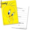 Set de 6 invitatii de petrecere copii TWEETY YELLOW