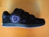 Pantofi sport dama skate WINK; cod FB111 negru cu mov; marimea:36-41