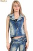 Vesta FOGGI din denim, cu fermoar